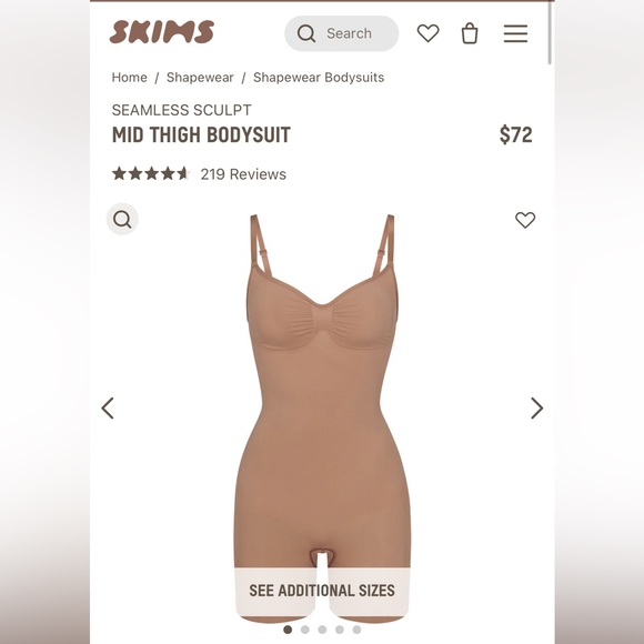 *NEW* SKIMS SEAMLESS SCULPT MID THIGH BODYSUIT - Picture 1 of 4